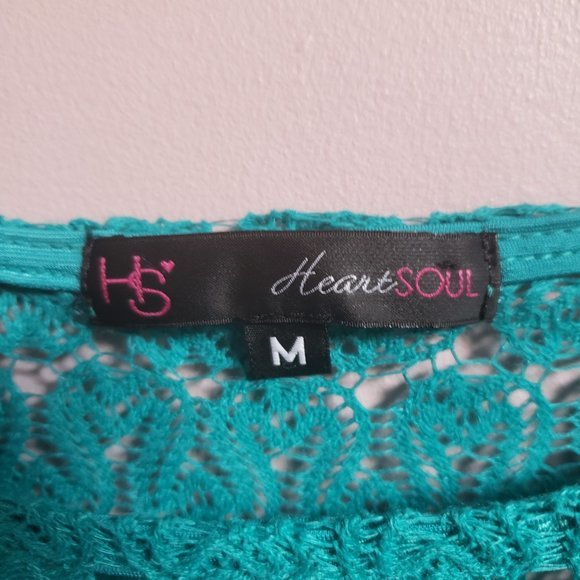 HEARTSOUL Women's Green 2 in one Top - Size M - Pre-Owned - Picture 2 of 7